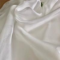 Tissu en mousseline de soie biologique blanc, lot de 100% étoffe douce décolorée de fabrication chinoise pour peinture à la main