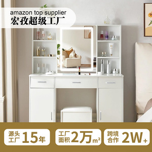 Ningbo Hongzi Makeup Vanity Dressing Table With <b>Lighted</b> <b>Mirror</b> Storage For Beauty Shops And Studios - Product Image 3