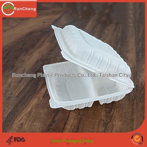 Scatola per snack da asporto monouso a tre scomparti da 8 pollici, ecologica ML-83, capacità 1-2L, confezione da 150 pezzi - Product Image 3