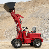 Promotion : Mini-chargeuse compacte électrique 4x4 Tienu 600kg, 700kg, 800kg, 500kg avec pelle frontale et certification CE EPA