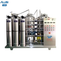 Usine de traitement de l'eau 500L/H Filtre à osmose inverse Machine à eau pure cosmétique en acier inoxydable à deux étages