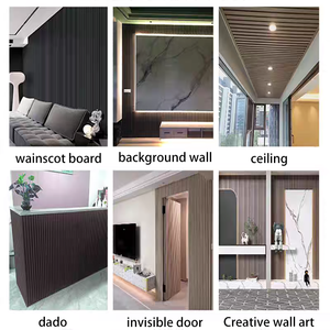 Paneles de pared impermeables modernos WPC para comercio y uso doméstico Fondo y paredes divisorias - Product Image 6