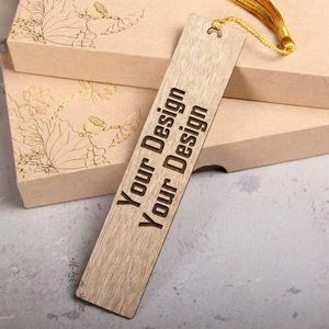 Customized Natural Polished Wood <b>Bookmark</b> Plain Surface for Your Own Design Laser Engraving Gift <b>Bookmarks</b> for Readers Students - Product Image 1