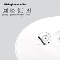 Lampu LED Sensor gerak PIR, AC220V 18W/24W/32W Ultra tipis dipasang di permukaan untuk koridor tangga