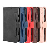 Étui à rabat en cuir pour OnePlus Nord 2T & 9 Pro avec plusieurs emplacements pour cartes, design simple, housse de protection pour OnePlus 7T