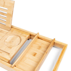 Venta caliente naturaleza bambú madera extensible antideslizante bañera <span class=keywords><strong>Caddy</strong></span> bandeja para baño Spa experiencia - Product Image 6