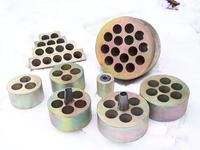 Ensemble de trois pièces : Cale d'ancrage post-tendue, Collier de serrage pour câble, Bloc d'ancrage en acier précontraint galvanisé ASTM 260KN à haute résistance à la traction