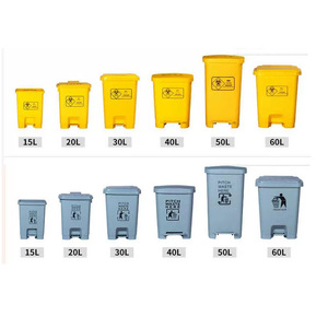 Foot Operated Medical Waste <b>Bin</b> Yellow 8kg Rectangular Indoor Use For Hospital And Hotel Kitchen Waste Disposal - Product Image 2