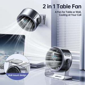 Ventilateur de bureau 2026 en promotion, ultra-silencieux, haute puissance, rechargeable, portable, pour extérieur, maison, bureau, avec fixation murale - Product Image 3