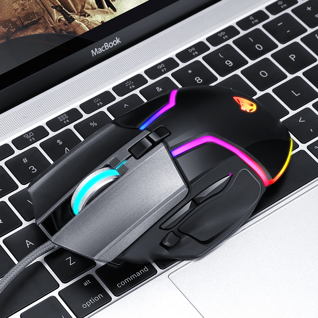 Professional Wired Gaming Mouse 6 Button 6400DPI LED Optical USB Computer Mouse Game Mice Silent Mouse for PC Laptop Gamer