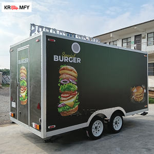 รถขายอาหารเคลื่อนที่แบบลากจูงที่ปรับแต่งได้ดีที่สุด ทำจากอะลูมิเนียมและไฟเบอร์กลาส เหมาะสำหรับขายป๊อปคอร์น - Product Image 1