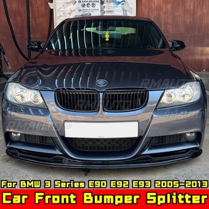 ลิ้นกันชนหน้าสีดำเงา สไตล์สปอร์ต สำหรับ BMW ซีรีส์ 3 E90 E92 E93 ปี 2005-2013 อุปกรณ์ตกแต่งรถยนต์ - Product Image 1