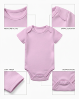 Baju Bayi 100% Katun, Bodysuit Bayi Pendek, Warna Solid, Romper Bayi Baru Lahir, Perlengkapan Bayi, Jumpsuit Musim Panas
