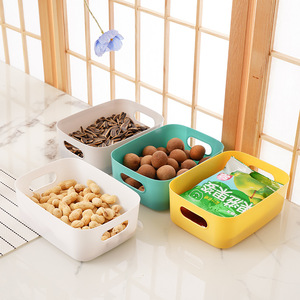 Rectangular Desktop <b>Storage</b> <b>Box</b> For Office Organizing Keys Cosmetics Kitchen Use Gray White Yellow Orange Green Apricot Color - Product Image 3