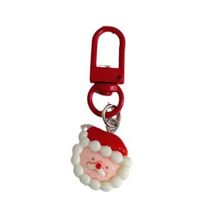 Wholesale Christmas New Gift <b>Cartoon</b> Cute Resin Keychain Santa Claus Pendant for <b>Backpack</b> Accessories - Product Image 6