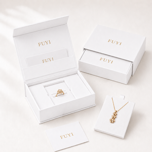 Rectangle Jewelry Box Set custom logo Velvet Insert Magnetic Lid <b>Ring</b> Necklace Storage Elegant Design Recyclable paper with FSC - Product Image 3