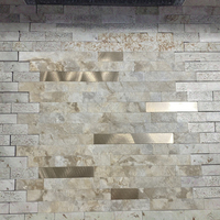 Ungiftige, Geschmacksneutrale 4mm Selbstklebende Goldene PVC Abzieh-und-Klebe Villa Küchen-Mosaik Wandfliesen Bodenfliesen