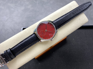 Montre de luxe à cadran rouge 43 mm Shanghai Mécanique Acier inoxydable Cristal saphir Designer Personnalisé Minimalisme Unisexe - Product Image 3