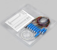 ZISA Fiber Splitter PLC, 1x2 1x4 1x8 1x16 1x32 serat optik dengan 5db TX Power CATV infrastruktur digunakan untuk jaringan FTTH