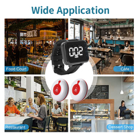 Ycall Service sans fil appel cloches Restaurant système d'appel invité 10 boutons d'appel 1 montre téléavertisseur récepteur horloge pour Bar café