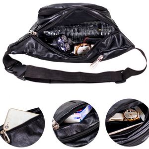 Mochila Deportiva Multifuncional Vintage de Cuero PU para Viaje, Ligera, Impermeable, con Cinturón para Correr, para Hombre y Mujer, Color Negro - Product Image 2