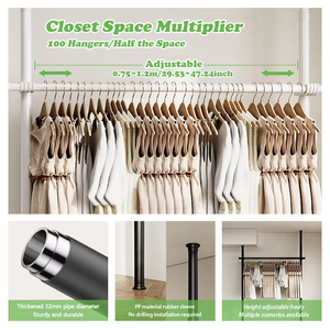 YIJIALE <span class=keywords><strong>Armoire</strong></span> Métallique Ouverte Télescopique Minimaliste pour Buanderie, Design Chinois, Vente en Gros - Product Image 5