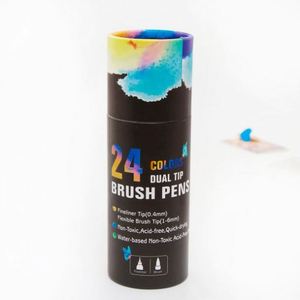 Marcadores de Doble Punta con Tinta Permanente y Punta Fina, 24 Colores, para Dibujo, Venta al Por Mayor - Product Image 2