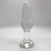 Damen Kristallglas Analplug Erwachsenen-Massagegerät Beliebtes Vaginales Sexspielzeug Dildo Anales Butt-Toy