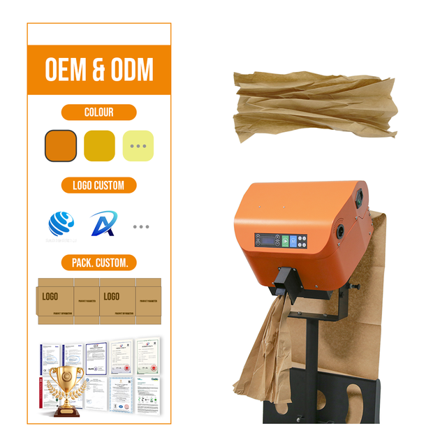 NP-P30 YJNPACK New Global Compostable Kraft Wrapping Void Fill Packaging Kraft Paper Cushion Machine