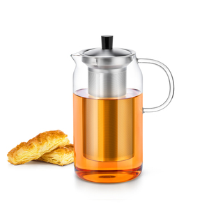 Hot bán Chất lượng cao Stovetop an toàn trà nồi thủy tinh ấm trà trà Infuser Borosilicate Glass Tea Pot Set Glass Jug Pitcher - Product Image 1