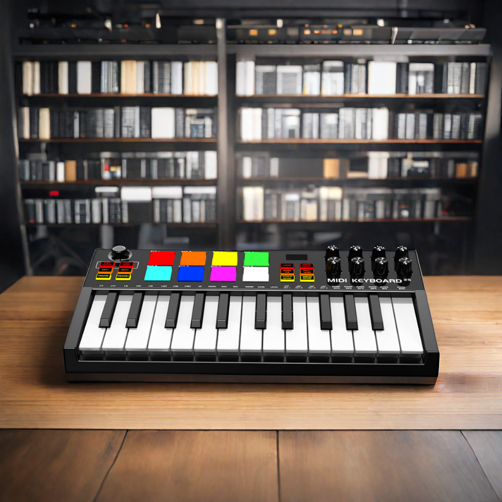 Konix ホットセール ポータブルミニピアノ 25鍵 USBキーボード MIDI