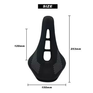 Sella da Bici RIDERACE con Binari in Acciaio per Bici da Corsa Cuscino da Uomo Antiscivolo Carretera Morbida Pelle PU per Ciclismo da Strada e <span class=keywords><strong>MTB</strong></span> - Product Image 6