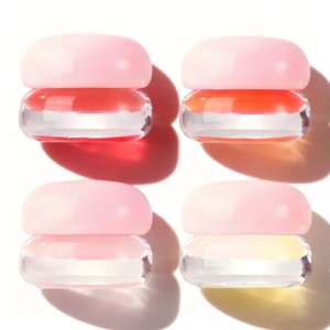 Mascarilla Labial Hidratante de Cristal, Almohadillas de Cuidado Labial, Mascarilla de Hidrogel de Colágeno con Fruta Rosa para Dormir, Venta al por Mayor - Product Image 1