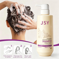 Sampo Keratin Kolagen Kompleks 500ml untuk Rambut Kering dan Rusak, Membersihkan dan Melembapkan untuk Rambut Lebih Halus dan Berkilau Label Pribadi