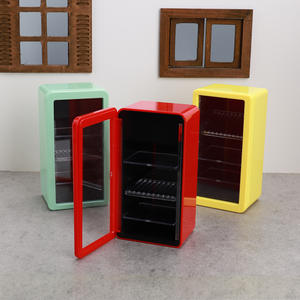 Mini réfrigérateur-congélateur lumineux de simulation, modèle d'appareil de cuisine, meuble de maison de poupée, ornement de scène, <span class=keywords><strong>petit</strong></span> <span class=keywords><strong>jouet</strong></span> pour enfants - Product Image 3