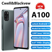 Blackview-teléfono inteligente A100, 8mm, 4G, Android 11, 18W, carga rápida, gris, verde, azul, Rosa