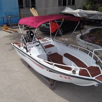 Bateau à moteur révolutionnaire en alliage d'aluminium, 6 à 8 passagers, mains courantes confortables, PVC pour la pêche en rivière, sports nautiques, moteur hors-bord