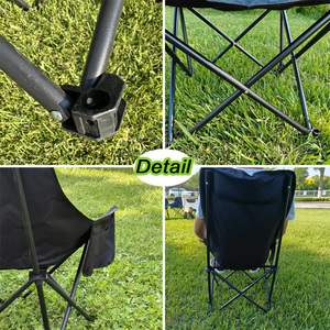 Sillas de <span class=keywords><strong>Camping</strong></span> Plegables con Respaldo Alto, Sillas de Playa Ligeras y Portátiles, Silla de Pesca para Exteriores, Venta de Fábrica - Product Image 3