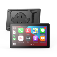 Radio con Pantalla Táctil IPS de 7 Pulgadas para Auto, con CarPlay, Android, Conexión Inalámbrica, Bluetooth y Cámara Trasera para Reversa