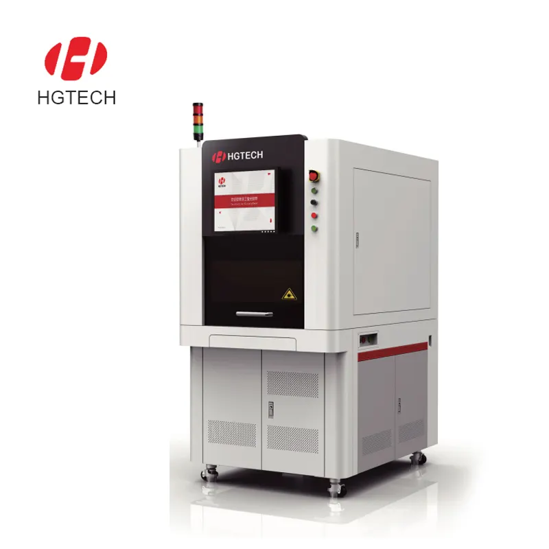 HGTECH 20W 30W 50W 100w 3C automobile electronic color ipg metal steel 3d fiber laser deep engraving marking machine price