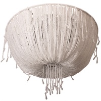 Lustre Européen Décoratif Rond de Luxe en Cristal Méduse avec Chaîne de Perles et Méduse en Cristal pour Villa et Mariage
