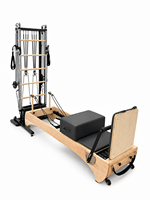 Machine de Pilates Reformer Commerciale en Bois d'Érable Antidérapante et Durable avec Tour à Double Poulie Réglable pour Équipement de Fitness en Studio OEM
