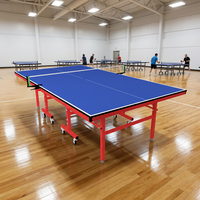 Table de tennis de table pliable améliorée, plateau en MDF de 5 mm d'épaisseur, équipement d'entraînement sportif éco-durable