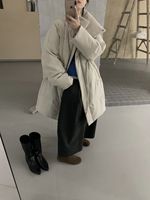 Longue longueur imperméable coupe-vent écologique femmes canard bouffant japonais Style coréen chaud hiver manteau confortable tenue quotidienne