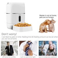 Distributeur automatique de nourriture pour animaux de compagnie Tuya Smart, matériau PC, capacité 6L, contrôle par application, Wi-Fi sans fil, commande vocale Alexa/Google, longue durée de vie