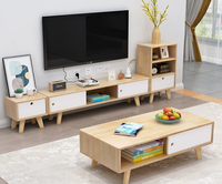 Meuble TV moderne pour salon, console multimédia avec tiroirs à fermeture douce, directement de l'usine