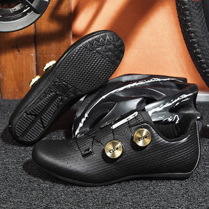 Chaussures de vélo, chaussures de vélo de <span class=keywords><strong>route</strong></span>, chaussures de vélo de montagne, chaussures de vélo sans clip, chaussures de vélo, chaussures de vélo à bouton, chaussures de vélo unisexes pour hommes et femmes, en cuir PU - Product Image 3