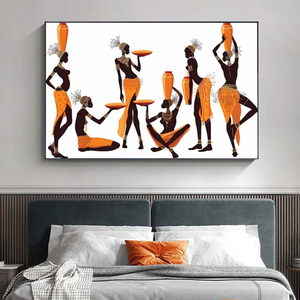 Home Decor Scandinavian Picture HD Prints African <strong>Abstract</strong> Art Black <strong>Woman</strong> <strong>Oil</strong> <strong>Painting</strong> Cuadros Posters Portraits Wall Art - Product Image 1