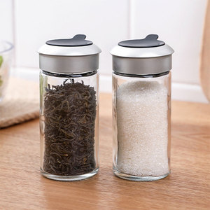 3oz 90ml pequeño tarro de especias de vidrio pimienta de sal botella de embalaje con hermético tapas de plata coctelera - Product Image 4