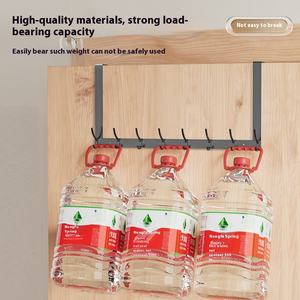 Tunç gri Metal kapı kanca ceket ve takım raf Traceless yapıştırıcı depolama raf no-matkap ceket askısı - Product Image 4